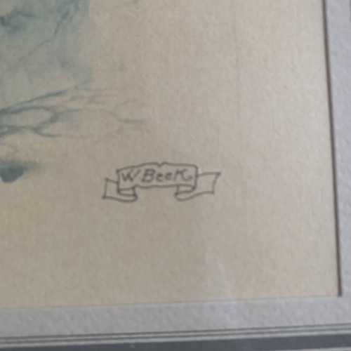 Chromolithographie Encadrée Début 20e Homme Orchestre Et Enfant Signé W Beek - Picture 5 of 8