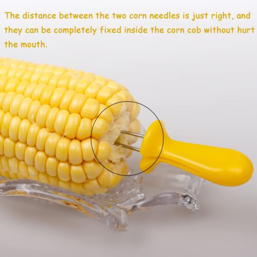 10 PCS Corn Holders Stainless Steel Twin Pin Skewers for BBQ Sweetcorn - Picture 4 of 7