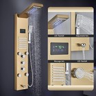 Shower Panel Tower Faucet Stainless Steel LED Rain Waterfall Massage Jet System