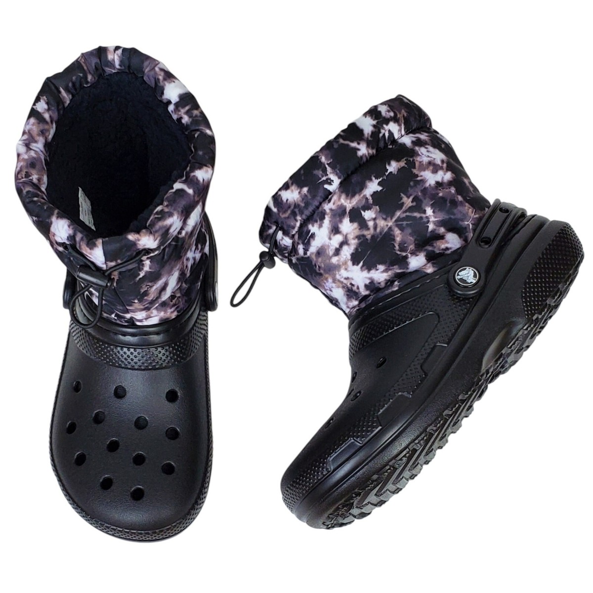 ショートブーツ・ブーティ CROCS FW21 TYE DYE LINED BOOT (207328_PUFFBLK) Crocs Classic Lined Neo Puff Tie Dye Winter Boots 207328 M 4