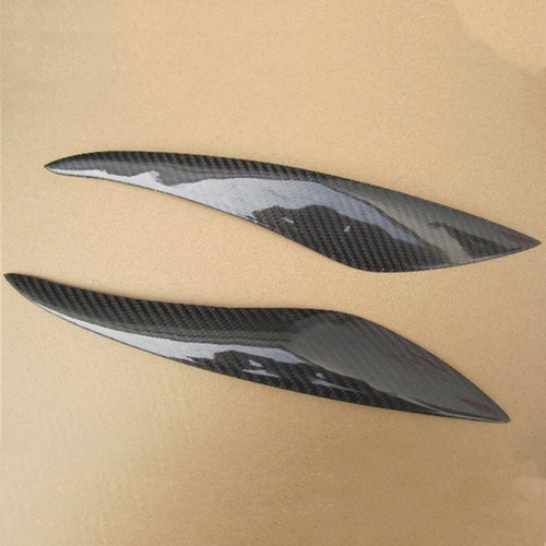 Carbon Fiber Eyelids Eyebrows Lids Headlight Molding Covers For Nissan Qashqai - Picture 2 of 12