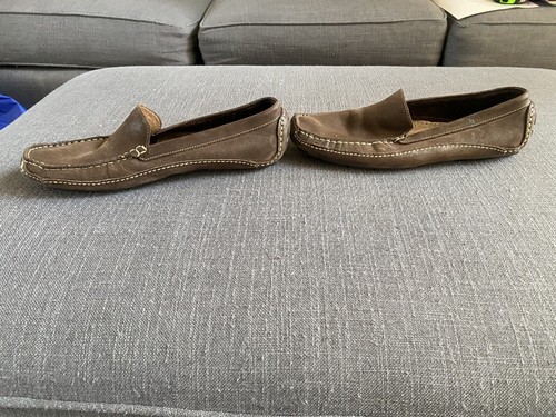 CLARKS England Leather Brown Slip On Loafer Driving Shoes Moccasins Mens 9M - Picture 2 of 5