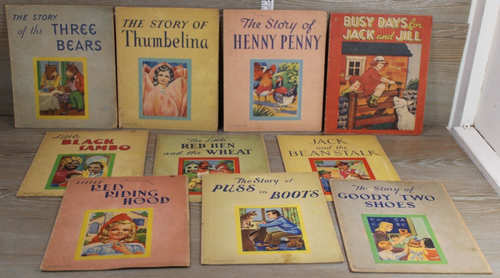 VINTAGE ANTIKES BUCHHEFT Konvolut 10 Kindergeschichten Märchen