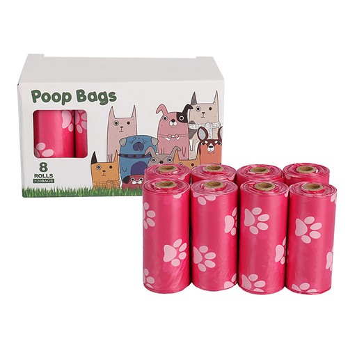 8 Rolls Pets Dog Poop Bags, Dog Waste Bags, Biodegradable Unscented Refill Rolls - Bild 16 von 16