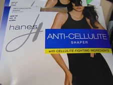 2 packs Hanes size EF Anti-Cellulite shaper  natural pantyhose style OJ042