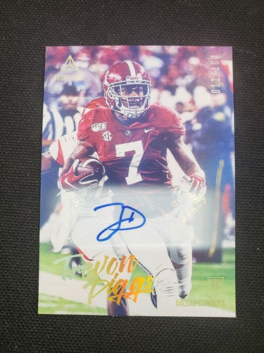 2020 PANINI LUMINANCE TREVON DIGGS AUTO 12/100 SSP ALABAMA DALLAS COWBOYS - Picture 1 of 2