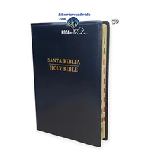 Biblia Bilingüe RVR.1960/KJV Letra Grande 11 Punos Negro Imit.Piel  Con Índice