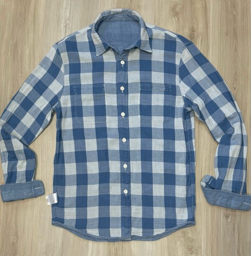 Faherty Men’s M Shirt Long Sleeve Chambray Reversible Belmar Button Up Cotton - Picture 7 of 14