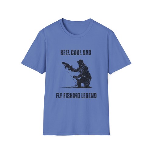 Reel Cool Dad Fly Fishing T-Shirt Funny Father's Day Gift Fisherman Men Outdoors - Picture 7 of 11