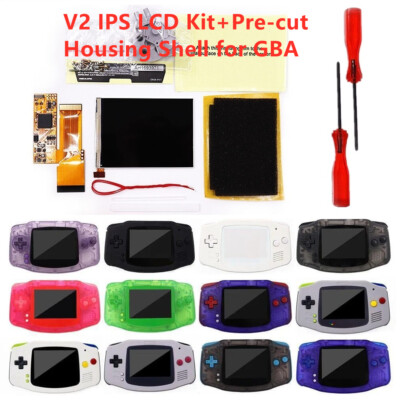 DIY Shell V2 IPS Backlight LCD Kit+Pre-cut Shell With Colorful Buttons ...