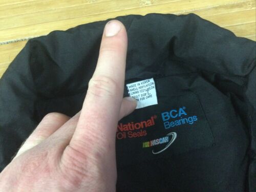 Nascar National Oil Seals BCA Bearings Full Zip Windbreaker Jacket size Large - Picture 4 of 6