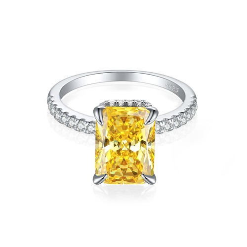 Damen Cocktail Ring 925 Sterling Silber 8x11mm 4ct Icy Cut Zirkonia - Bild 6 von 20