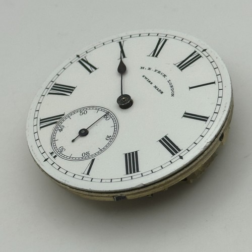44.8mm Antique Henry E Peck London Swiss Key Wound Pocket Watch Movement PARTS - Picture 8 of 21