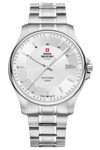 Swiss Military by Chrono SM30200.02 Herrenuhr mit Edelstahlband 10 ATM Datum - Bild 1 von 1