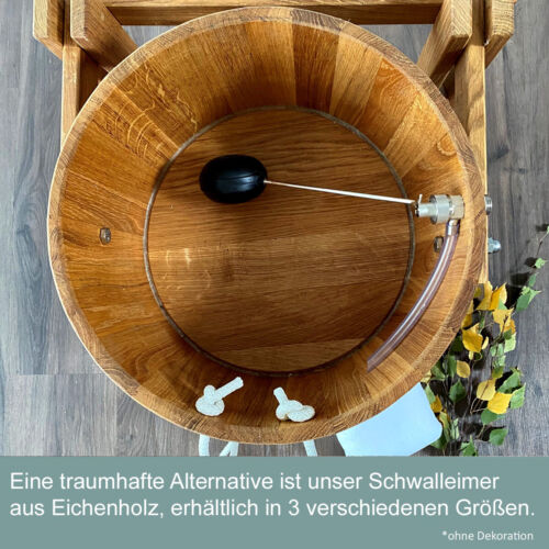 Waldmeister Sauna Schwalldusche Eiche 35 L Schwalleimer Eimerdusche Saunazubehör - Bild 4 von 5