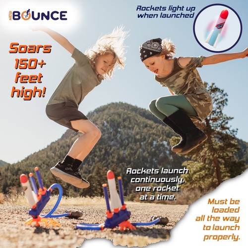 New Bounce Rocket Launcher for Kids - Adjustable 2-in-1 Jump Rocket Set - Picture 4 of 15