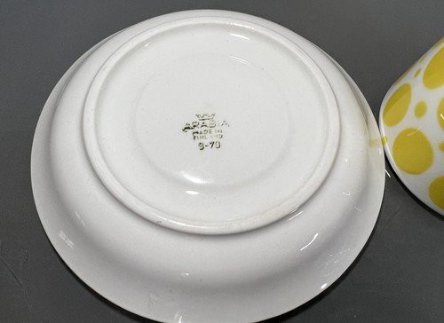 Arabia POP Yellow Coffee Cup Set by Göran Bäck - Picture 9 of 9