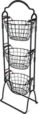 Mikasa Gourmet Basics Harbor Adjustable Standing 3-Tier Metal Storage Rack