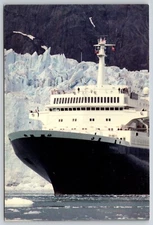 Postcard Alaska Holland American Line Ship