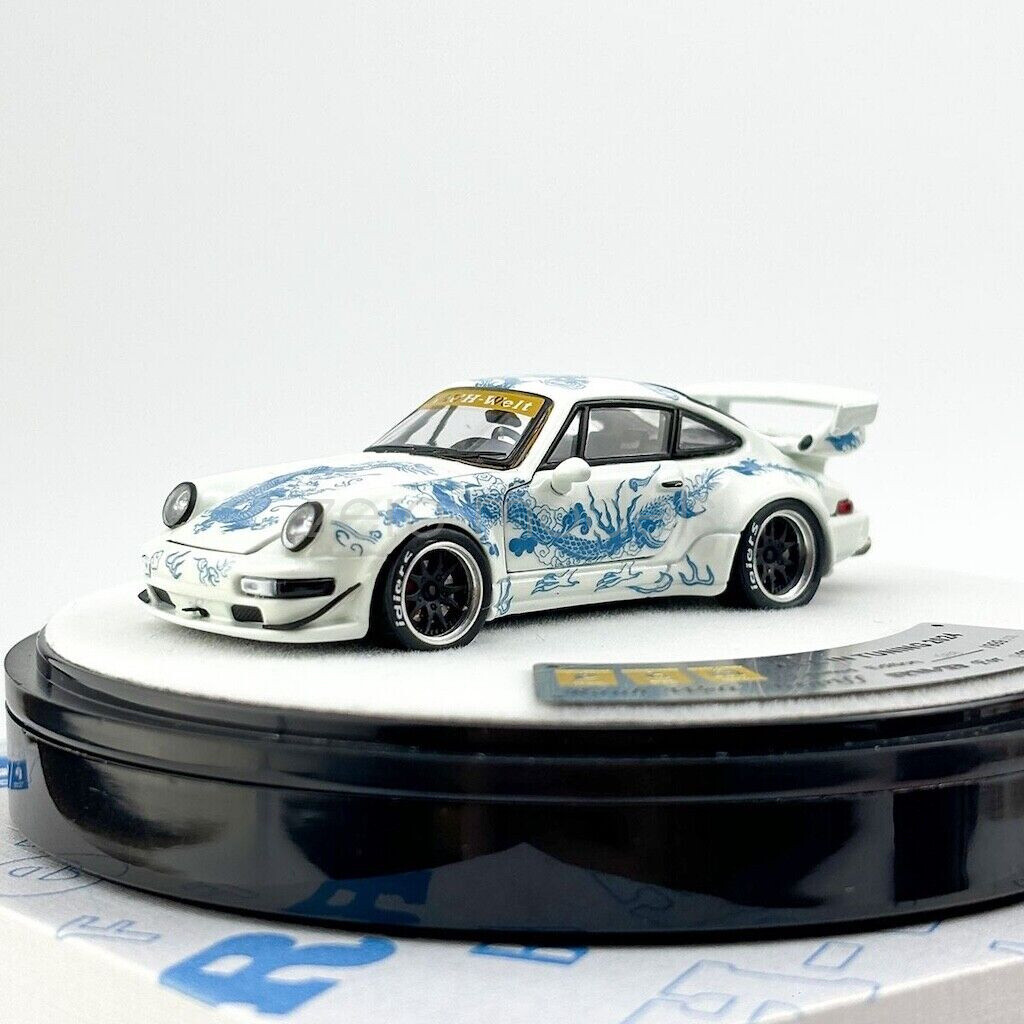 PGM 1:64 Scale White Dragon RWB 964 Luminous Sports Diecast