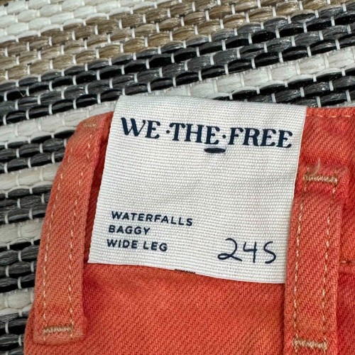 Free People We The Free Waterfalls Baggy Wide Leg Jeans Zip Fly Oklahoma Sun 24S - Bild 6 von 14