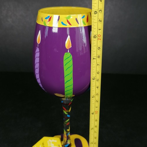 Copa de Vino Decorada Lolita 40 Algo Cóctel En Caja Cumpleaños Pintada a Mano - Imagen 8 de 12