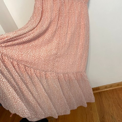 FASHION Flowy Midi Tiered Ditsy Floral Dress Rose Pink Faux Wrap XXL - NO BELT - Picture 13 of 13