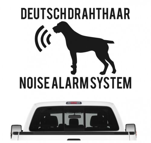 Deutsch Drahthaar Noise Alarmsystem Auto Aufkleber Hund Folie DD Jagd Sticker - Bild 3 von 19