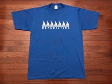 VINTAGE 90's BENEDICTINE T SHIRT MENS XL BLUE SAILBOATS SAILING BOATS 1990's v e