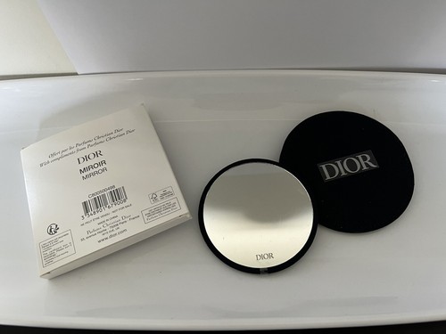 Christian Dior Beauty Compact Makeup Pocket Mirror New in Box Gift 3" Black - Picture 4 of 4