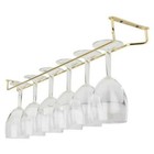 Beaumont Home Bar Accessories Stylish 16″ Brass Gold Finish Glass Stem Hanger