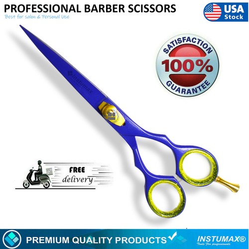 Professional Barber Hair Cutting Scissors GERMAN Shears Size 6" BRAND NEW USA - Picture 1 of 9