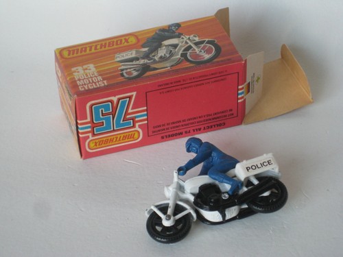 Lesney Matchbox 33 Honda Moto Policía Negro Motor y Ruedas En Caja e - Imagen 3 de 3