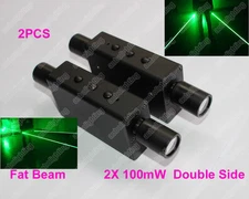2xDouble Head Fat Beam Handheld Laser Light for Stage Laser Man Show Green 532nm