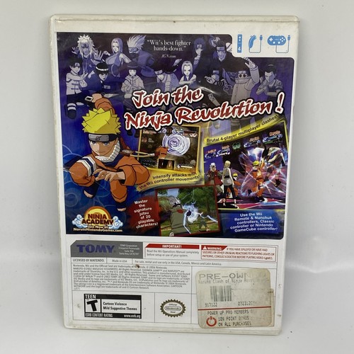 Naruto: Clash of Ninja Revolution (Nintendo Wii, 2007) CIB Complete w/ Manual - Picture 3 of 8