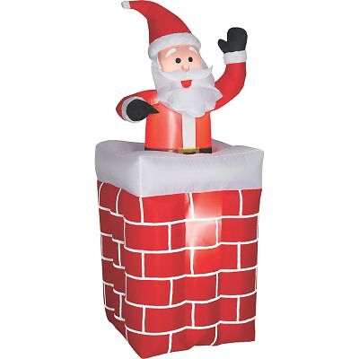 Chimenea de Santa Santa soplada por aire libre decoración de patio inflable - Imagen 1 de 1