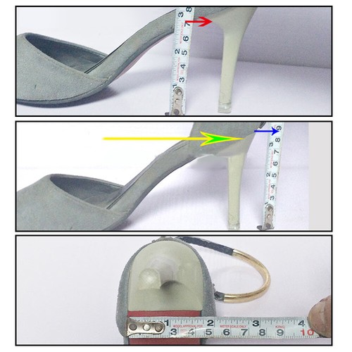 1 Paar Fersenreparatur Ersatz hoher Stilettoabsatz schwarz Hufeisenform - Bild 12 von 20