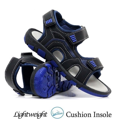 Boys Summer Sandals Kids Beach Walking Casual Strap Walking Trekking Sandal Shoe - Picture 18 of 31