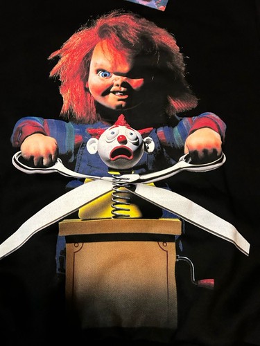 CHUCKY X SHOE PALACE CREWNECK Adult Large Black NWT “Child’s Play 2” Halloween - Picture 2 of 4
