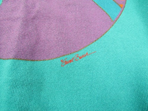 Vtg 1980's Laurel Burch Art Sweatshirt Bird Motif Print Sz L USA Animal Nature - 第 5/13 張圖片