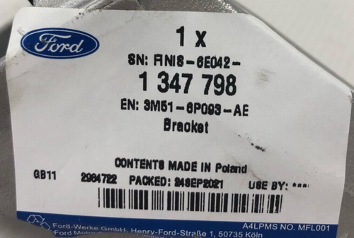 Genuine Ford Focus/Transit/Tourneo Transmission Gearbox Mounting Bracket 1347798 - Picture 5 of 5