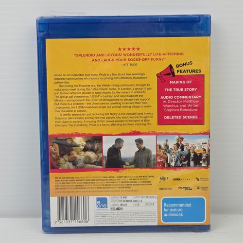 Pride Blu-Ray Movie 2014 Bill Nighy Imelda Staunton Comedy Drama BBC Reg B - Picture 2 of 2