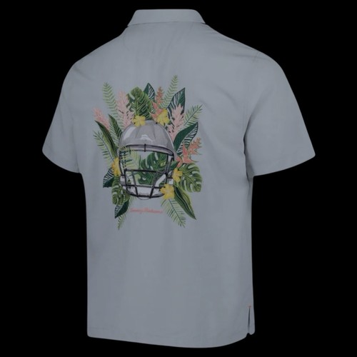 Tommy Bahama Para Hombres XXL Punto de Coco Casco de Fútbol Bordado Camisa Inferior - Imagen 3 de 18