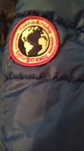 Rokka Rolla Boys Blue Reversable Light Puffer Kids Size 14/16 Packable Vacation - Picture 4 of 5