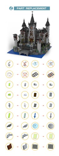 Modular Building Blocks Set for Elizabeth Arkham Asylum MOC Bricks Toys 6778pcs - Picture 3 of 6
