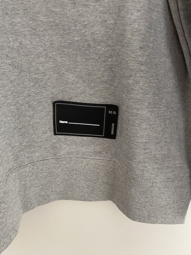 NEW We11done Gray Reflective Logo Sweatshirt Unisex Size L - Picture 7 of 9