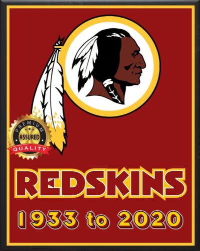 Washington Redskins - 1933 a 2020 - Raro - Letrero de metal 11 x 14 - Imagen 3 de 4