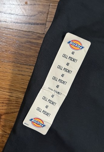 Vintage 2000s Dickies Cell Phone Pocket Shorts Black Easy Care Men’s 40 NWT - 第 3/10 張圖片