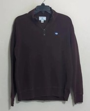 Mens Southern Tide 1/4 Zip Pullover Sweater Brown Size Medium M