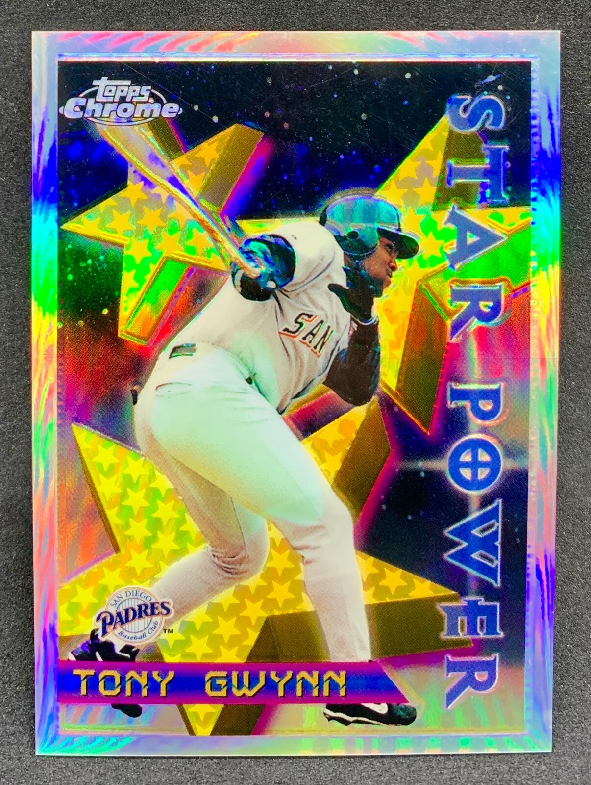1996 Topps Chrome TONY GWYNN San Diego Padres HOF Star Power Refractor SP #1